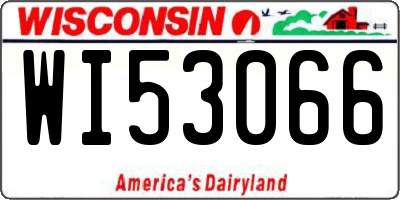 WI license plate WI53066