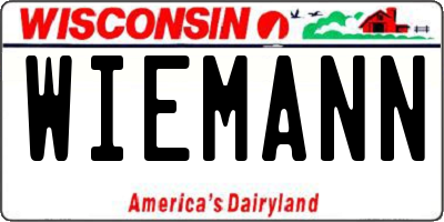 WI license plate WIEMANN