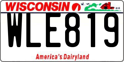 WI license plate WLE819