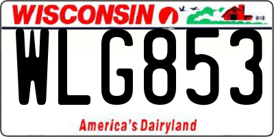 WI license plate WLG853