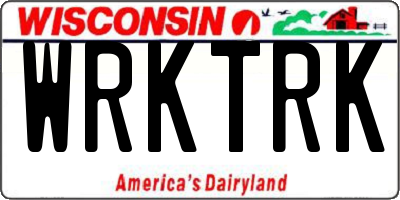 WI license plate WRKTRK