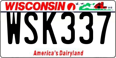 WI license plate WSK337