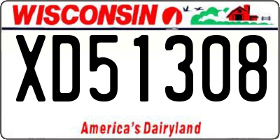 WI license plate XD51308