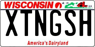 WI license plate XTNGSH