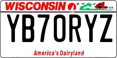 WI license plate YB70RYZ