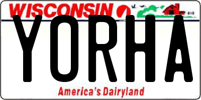 WI license plate YORHA