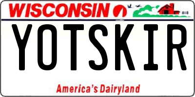 WI license plate YOTSKIR