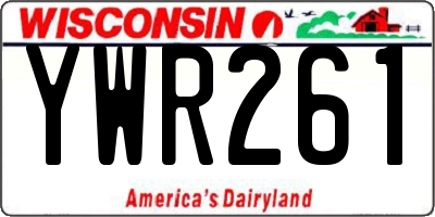 WI license plate YWR261