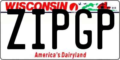 WI license plate ZIPGP