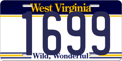 WV license plate 1699
