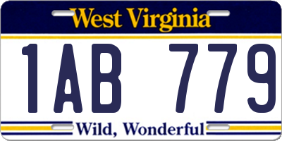 WV license plate 1AB779