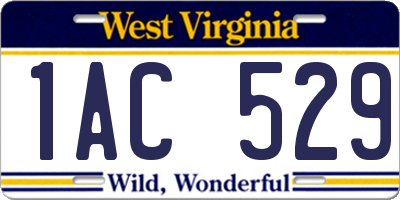 WV license plate 1AC529
