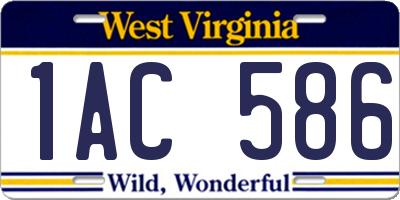 WV license plate 1AC586