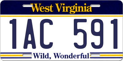 WV license plate 1AC591