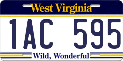 WV license plate 1AC595