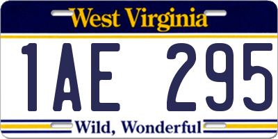 WV license plate 1AE295