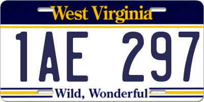 WV license plate 1AE297