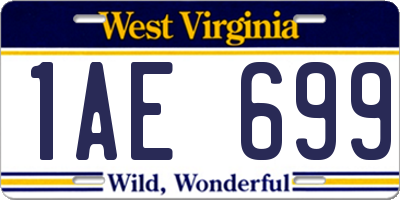 WV license plate 1AE699