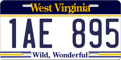 WV license plate 1AE895