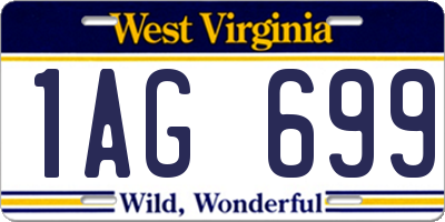 WV license plate 1AG699