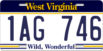 WV license plate 1AG746