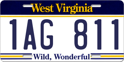 WV license plate 1AG811
