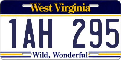 WV license plate 1AH295