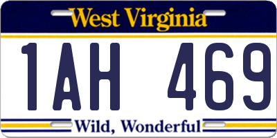 WV license plate 1AH469