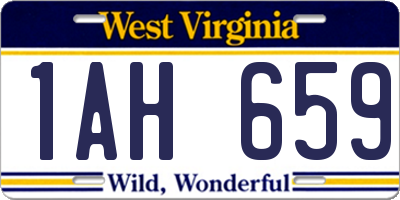 WV license plate 1AH659