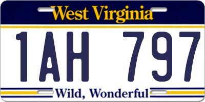 WV license plate 1AH797