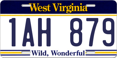 WV license plate 1AH879