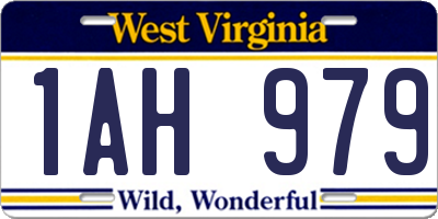 WV license plate 1AH979