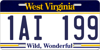 WV license plate 1AI199