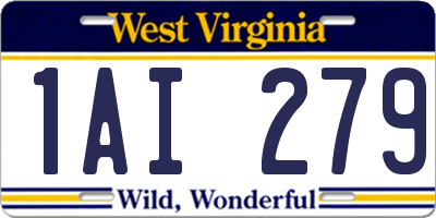 WV license plate 1AI279