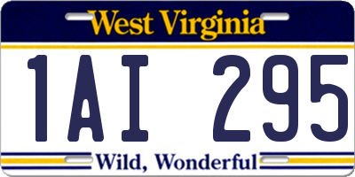 WV license plate 1AI295