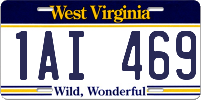 WV license plate 1AI469