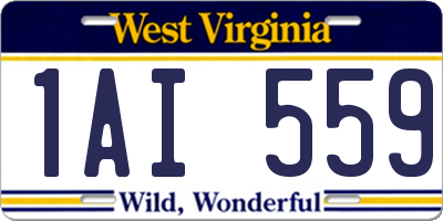 WV license plate 1AI559