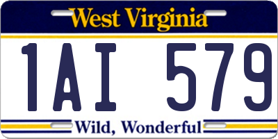 WV license plate 1AI579