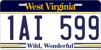 WV license plate 1AI599