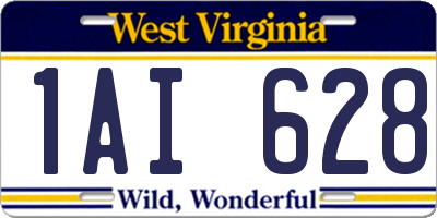 WV license plate 1AI628