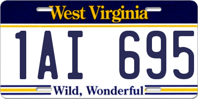 WV license plate 1AI695