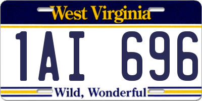 WV license plate 1AI696