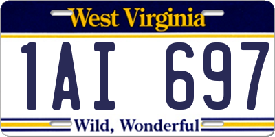 WV license plate 1AI697