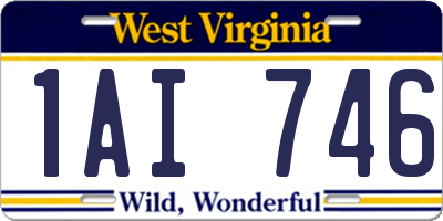 WV license plate 1AI746