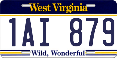 WV license plate 1AI879