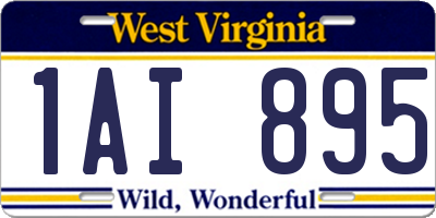 WV license plate 1AI895