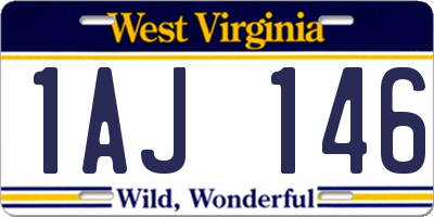 WV license plate 1AJ146