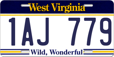 WV license plate 1AJ779