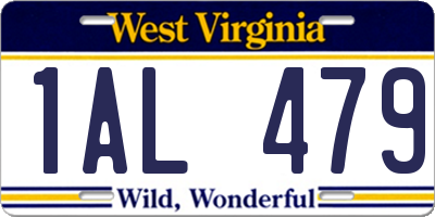 WV license plate 1AL479