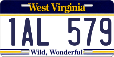 WV license plate 1AL579